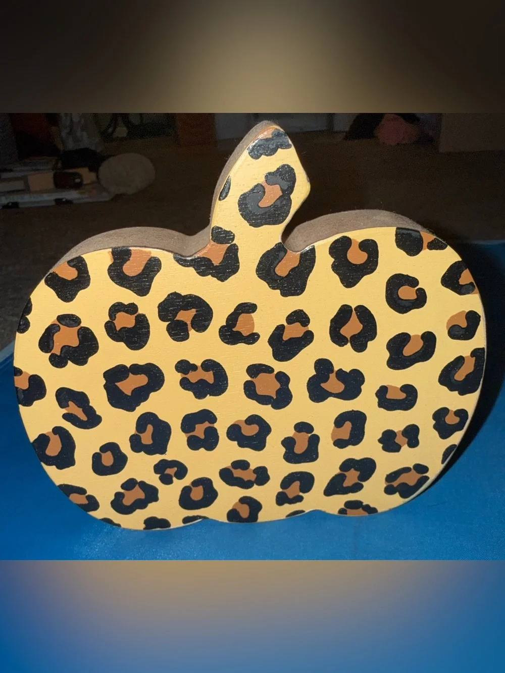 Hobby Lobby Leopard Print Pumpkin Accent in Tan and Black